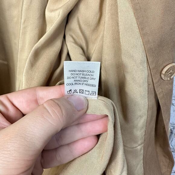 Tularosa Jacket Winonah Belted Button Front Oversize Pockets Tencel Neutral XLs - Picture 10 of 11